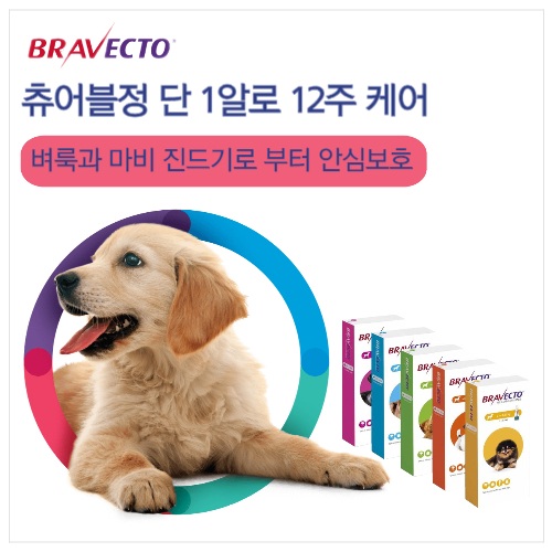 MSD 강아지용 브라벡토 츄어블 1정 Bravecto